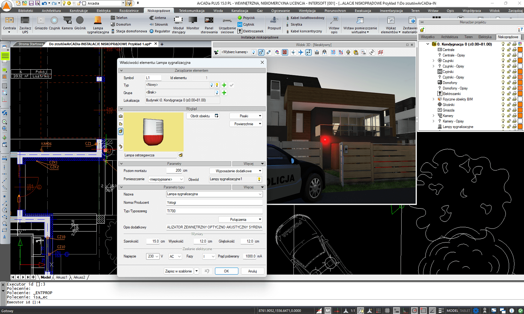 ArCADia-INSTALACJE NISKOPRDOWE 15 | INTERsoft program CAD